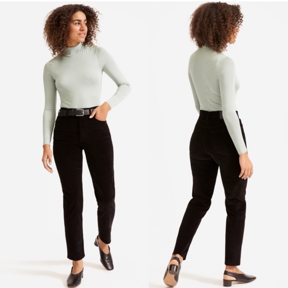 Everlane Baby Cord Cropped Pants Corduroy Pants 25 Black Like New
